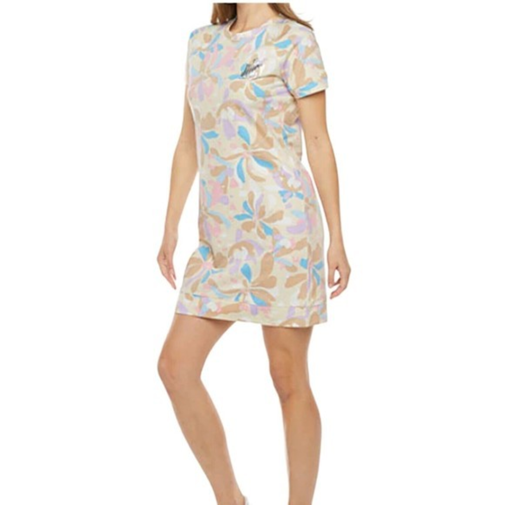 Juicy By Juicy Couture Womens Multicolored Flora Crew Neck T Shirt Dress XS NWT‎